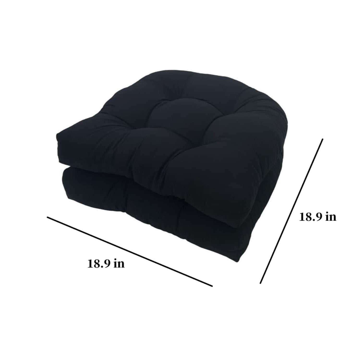 19" X 19" Indoor/Outdoor Chair Seat Cushion, Patio Chaise Lounger Cushion 2 Pack,Weather Resistant, Comfortable and Stylish Pack Of Patio Cushions