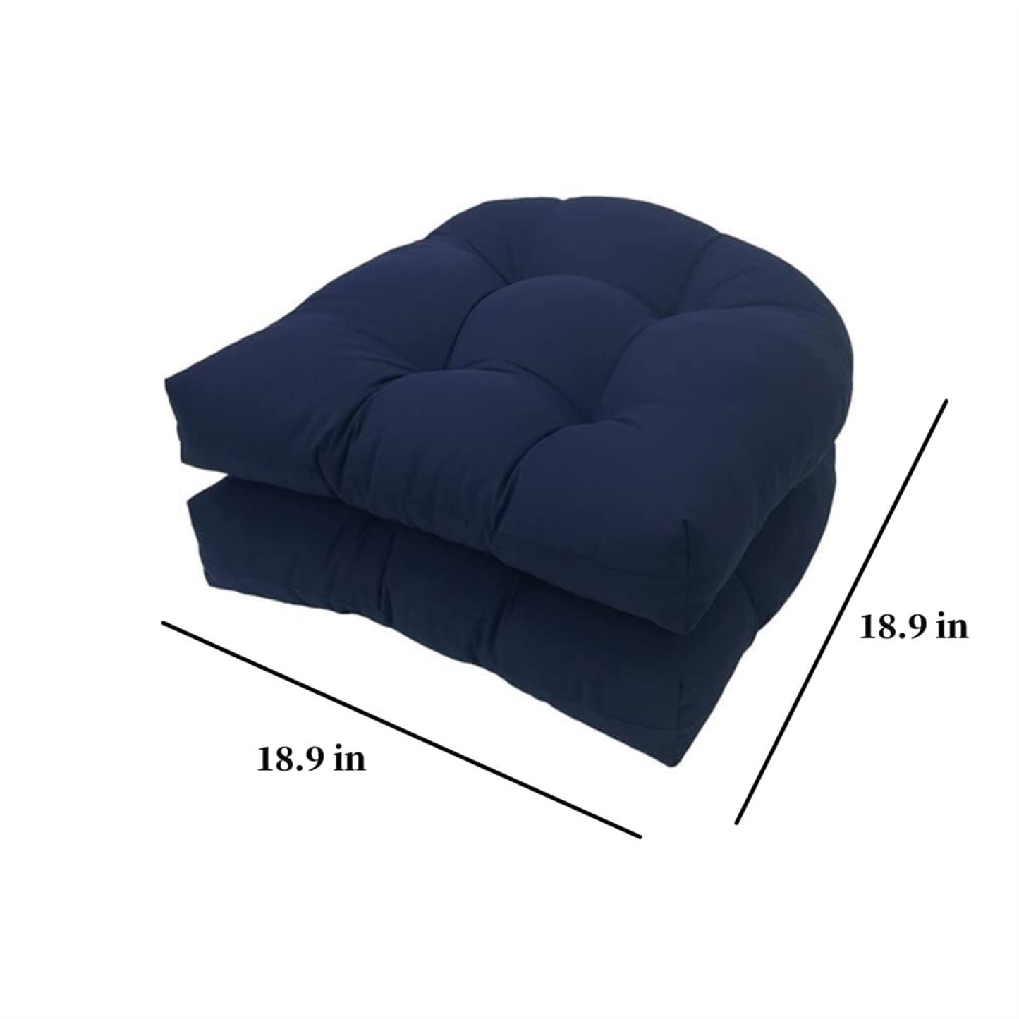 19" X 19" Indoor/Outdoor Chair Seat Cushion, Patio Chaise Lounger Cushion 2 Pack,Weather Resistant, Comfortable and Stylish Pack Of Patio Cushions