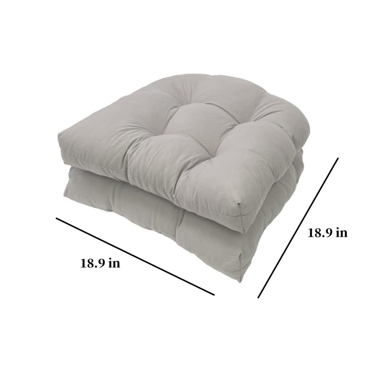 19" X 19" Indoor/Outdoor Chair Seat Cushion, Patio Chaise Lounger Cushion 2 Pack,Weather Resistant, Comfortable and Stylish Pack Of Patio Cushions