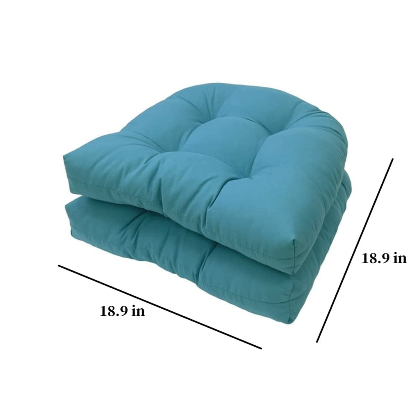 19" X 19" Indoor/Outdoor Chair Seat Cushion, Patio Chaise Lounger Cushion 2 Pack,Weather Resistant, Comfortable and Stylish Pack Of Patio Cushions