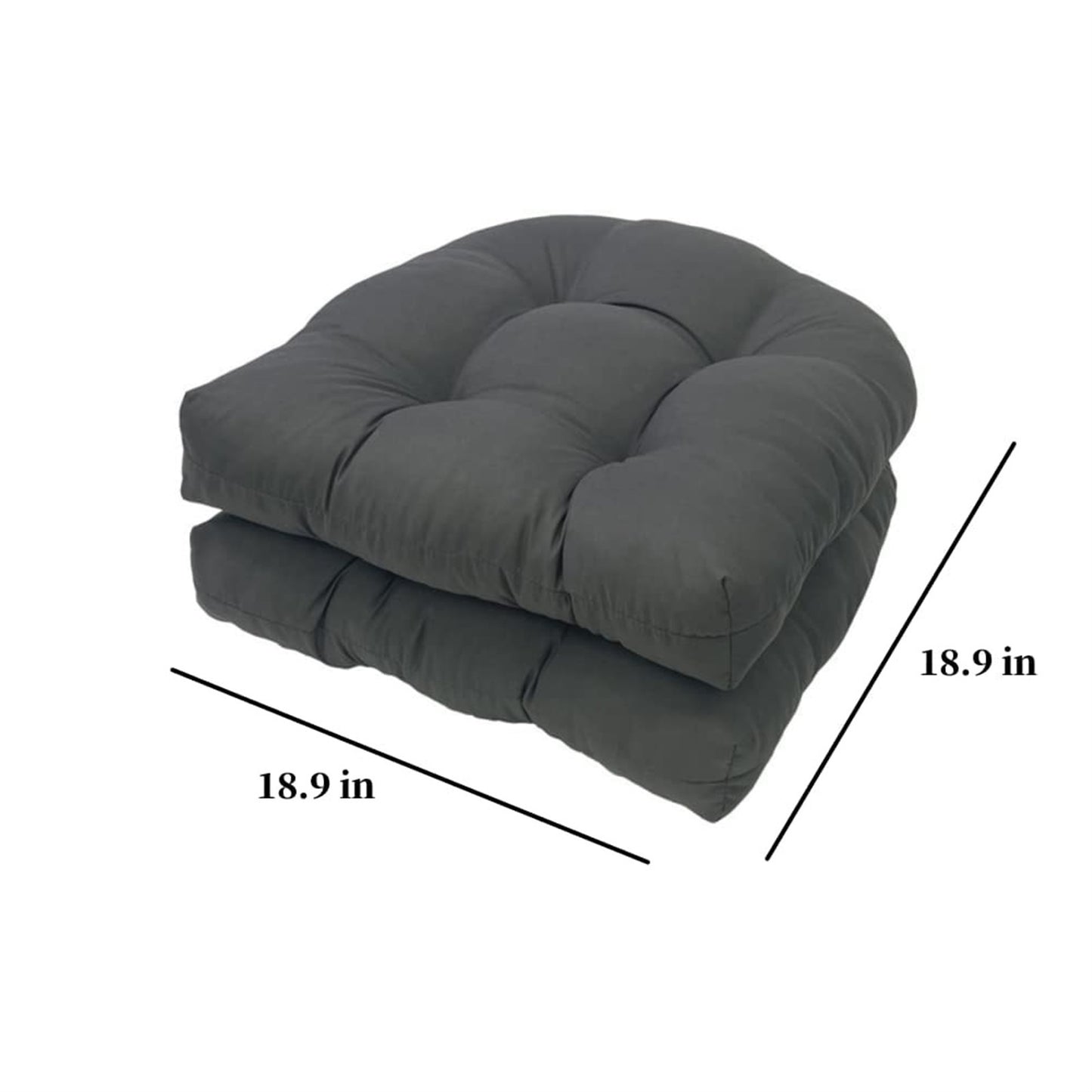 19" X 19" Indoor/Outdoor Chair Seat Cushion, Patio Chaise Lounger Cushion 2 Pack,Weather Resistant, Comfortable and Stylish Pack Of Patio Cushions
