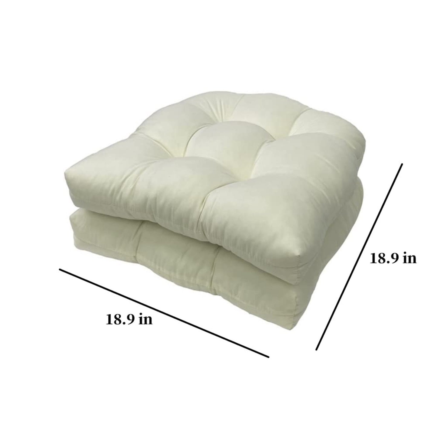 19" X 19" Indoor/Outdoor Chair Seat Cushion, Patio Chaise Lounger Cushion 2 Pack,Weather Resistant, Comfortable and Stylish Pack Of Patio Cushions